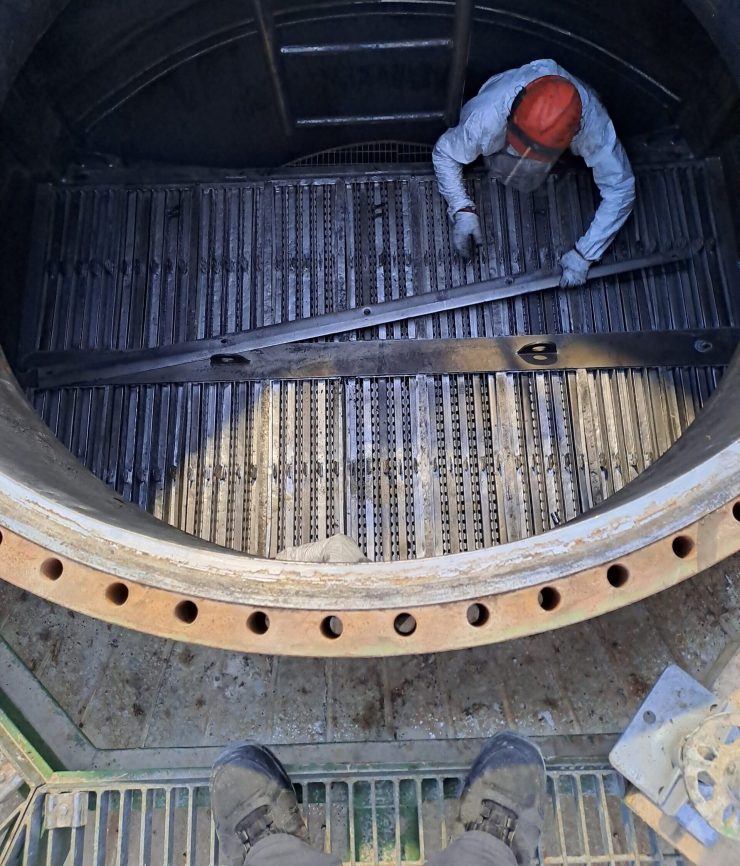 Mantencion Filtro de licor verde_Planta Santa Fe